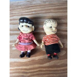 Vintage Lucy & Linus Pocket Dolls By Boucher Handmade Clothes 5" Tall